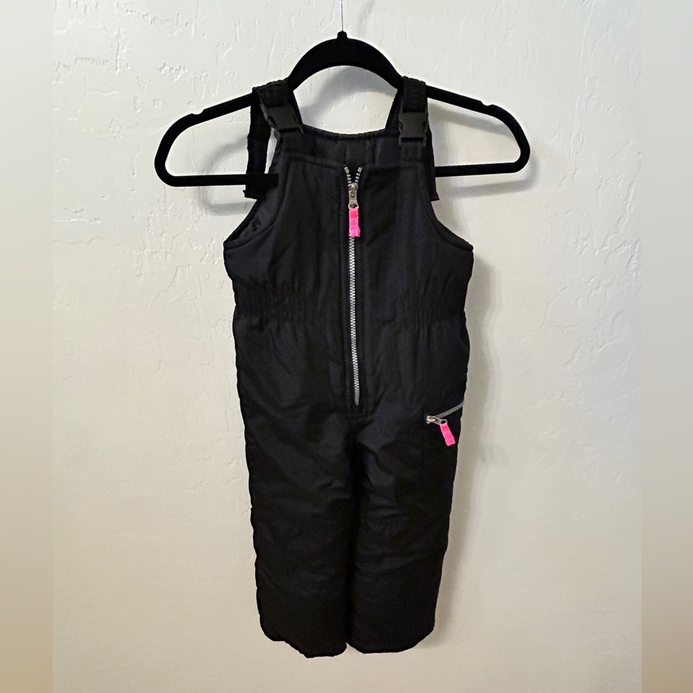 Carter's Black kid’s snow suit  with Pink Accents
